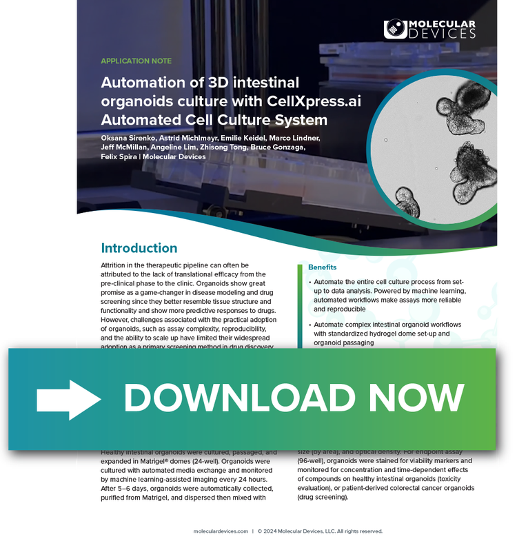 Automation of 3D intestinal organoids culture with CellXpress.ai Automated Cell Culture System