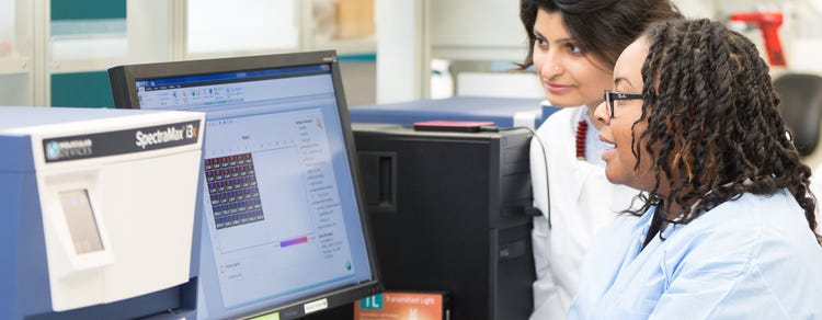 Científicos que trabajan en laboratorios de BPF y BPL