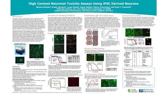 Ensayos de toxicidad neuronal de alto contenido con neuronas derivadas de iPSC