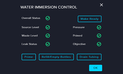Control con inmersión en agua